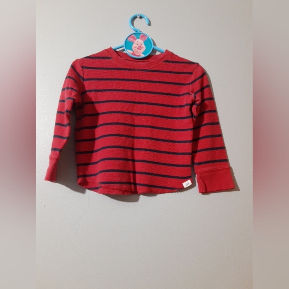 Gap Kids Unis Sweater Long Sleeve Red Blue Stripe Size 2 Preppy School Acadamia